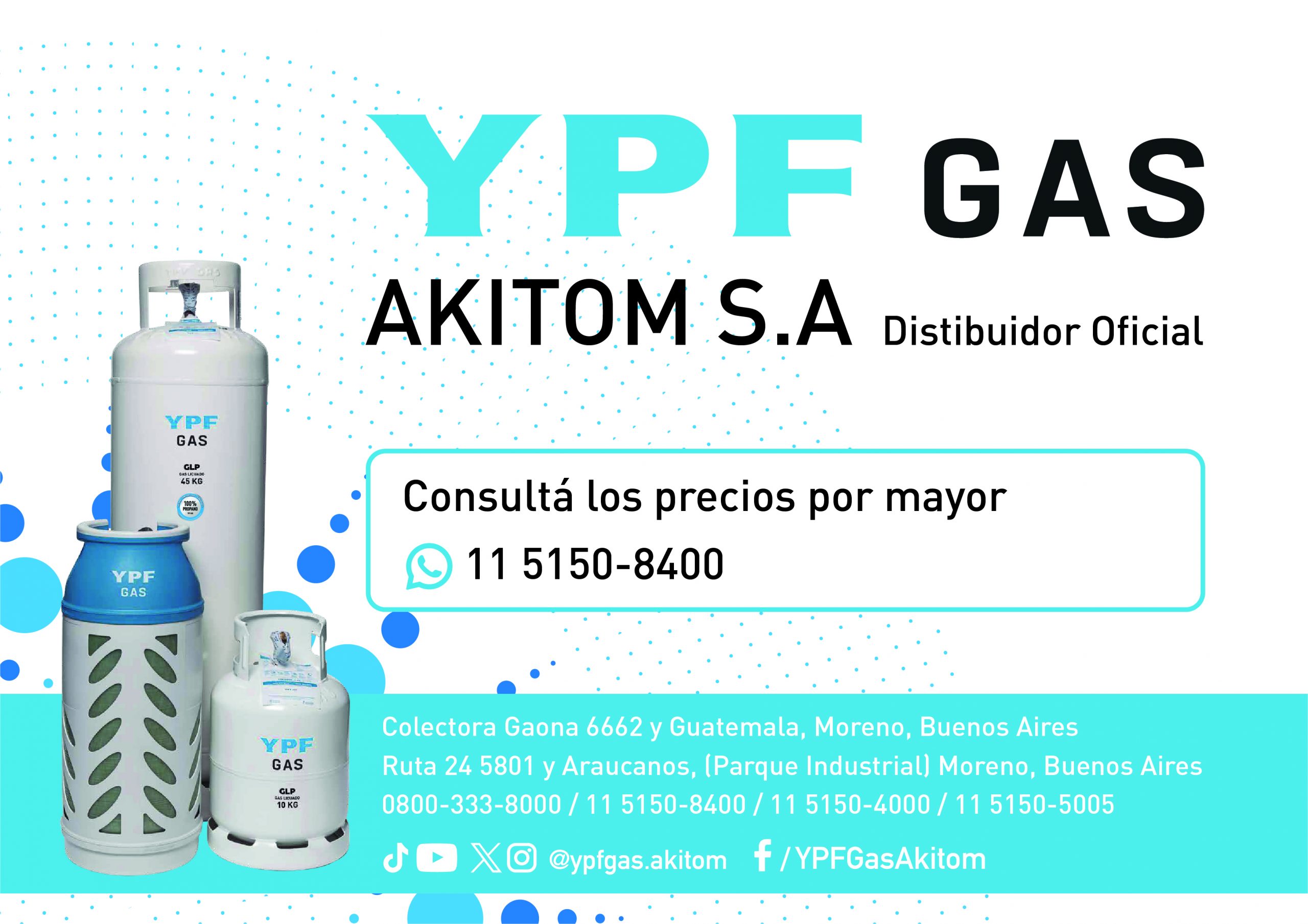 ¡Consultá los precios por mayor de YPF Gas!