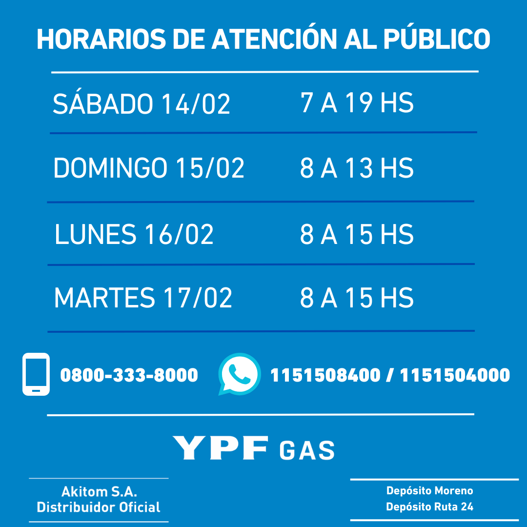 Horarios de Atención al Público