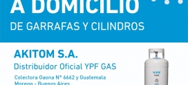 Entrega a domicilio de garrafas y cilindros de YPF Gas