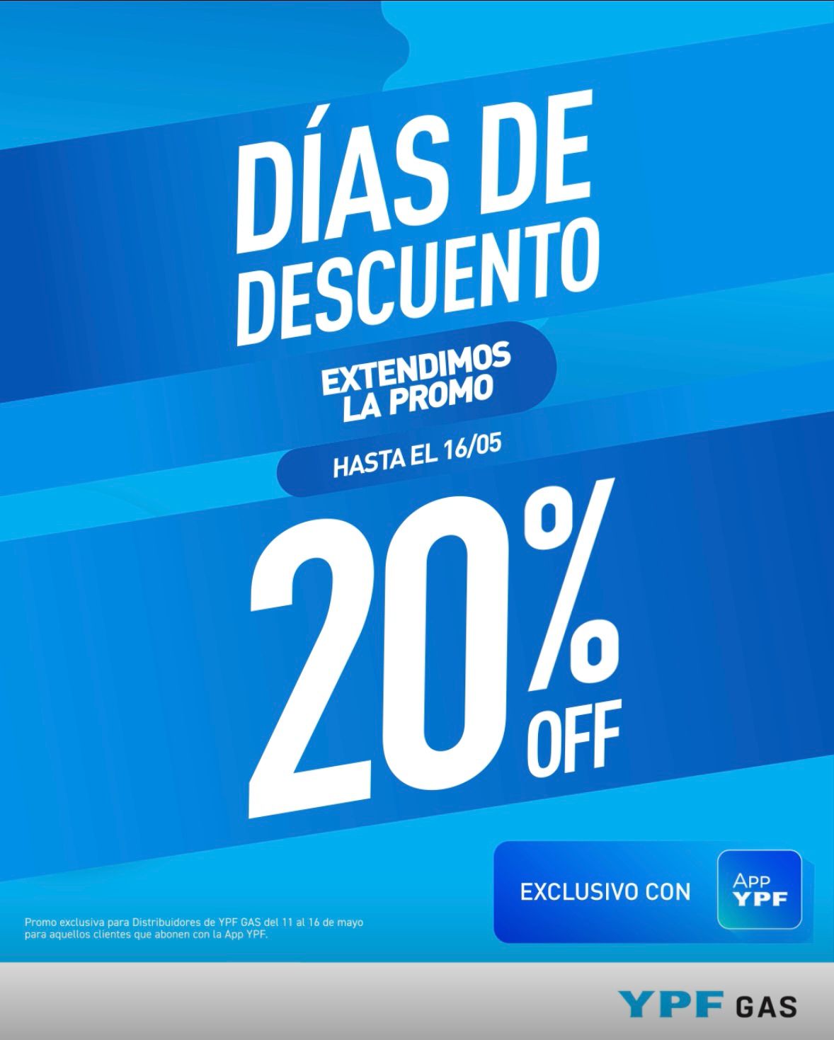 ¡Extendimos la Promo Días de Descuento en YPF Gas!