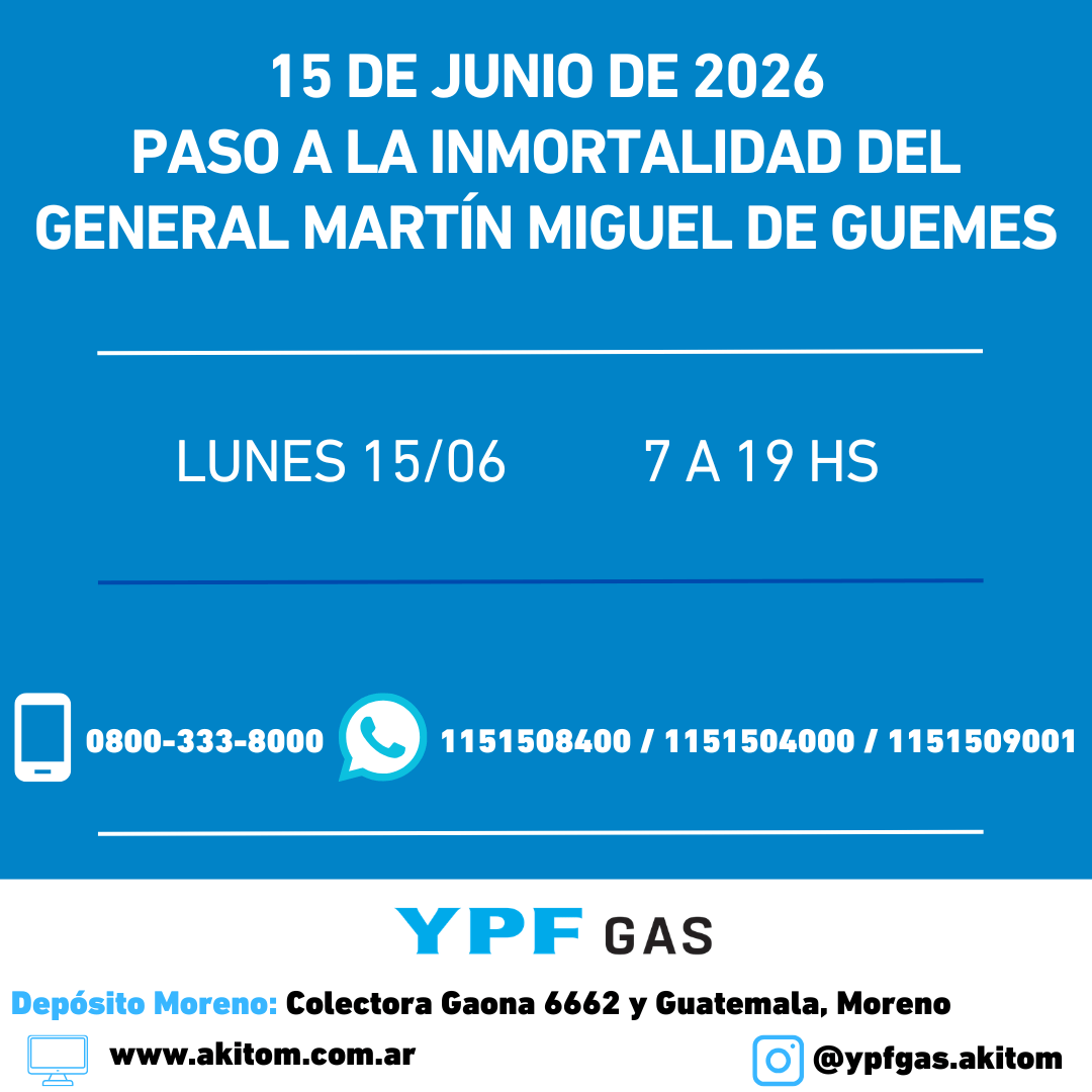 Atención al Público el Feriado del 15 de Junio de 2026