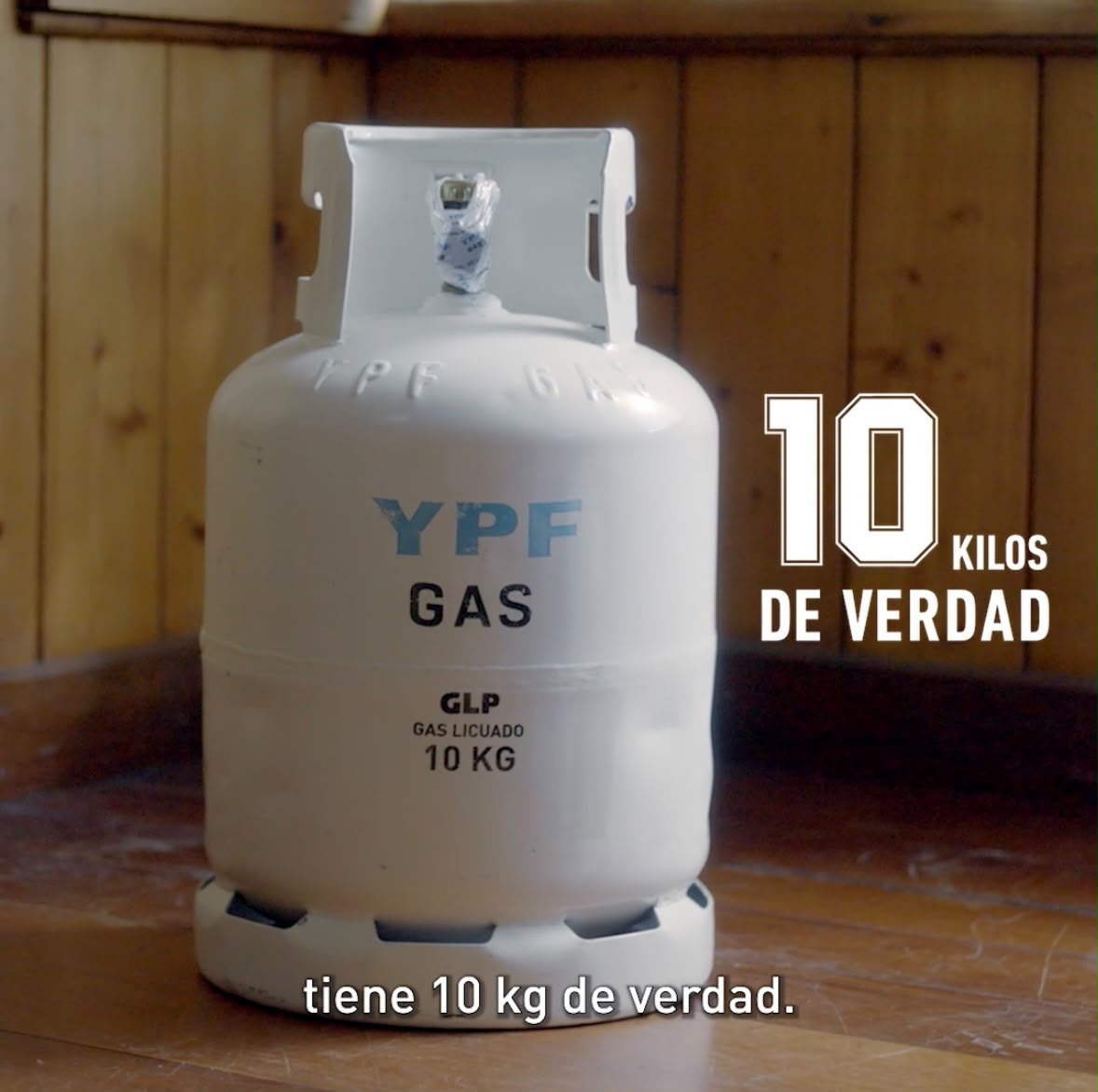 La Garrafa Blanca de YPF Gas tiene 10 kilos de verdad